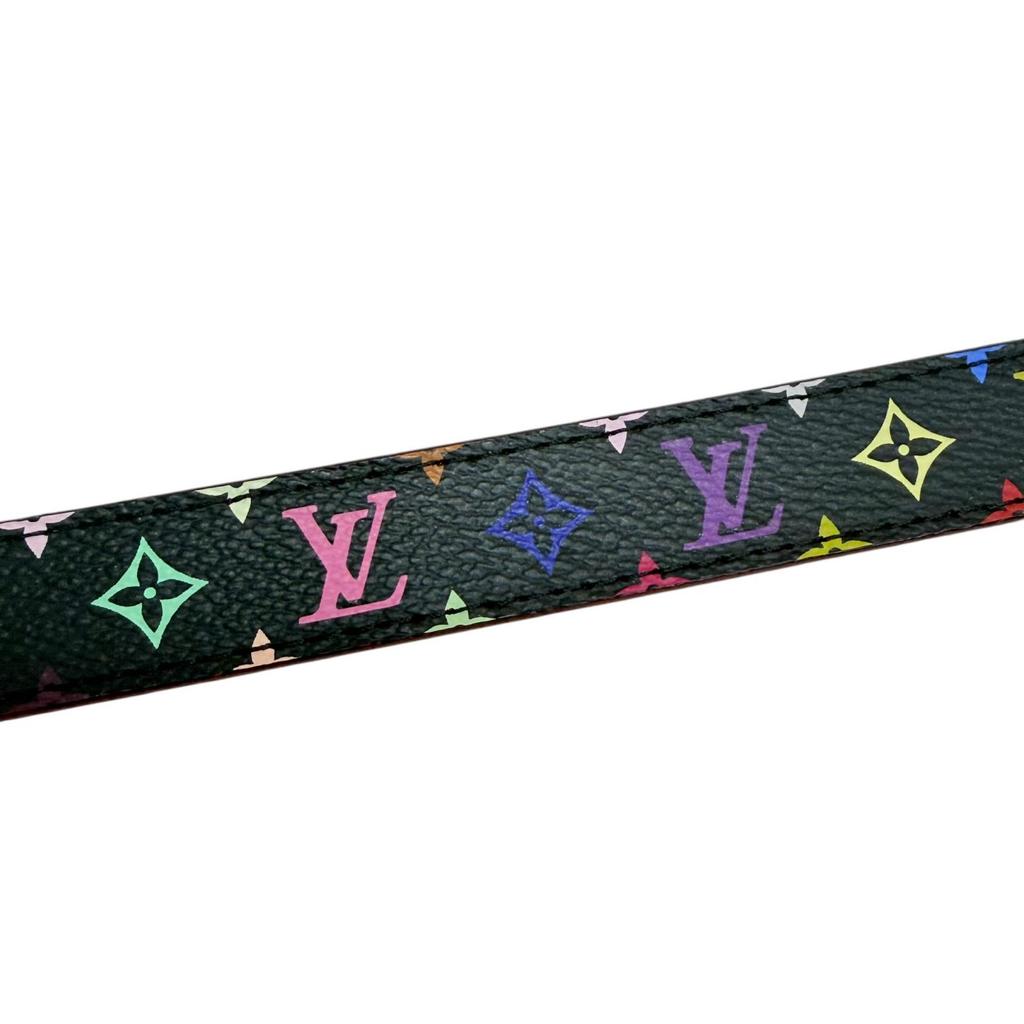 Great LOUIS VUITTON belt Saintur Monogram leather Women M9631W Used