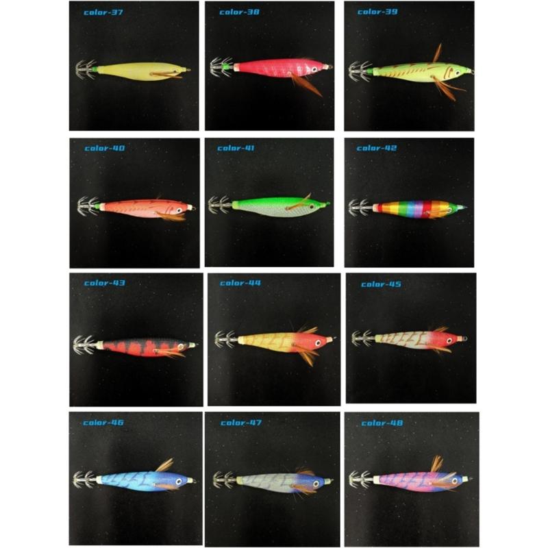10Pcs Luminously Squid Jigs Hook Fishing Lures Baits Hard Artificial Shrimp Baits with Hook Hard Night Fishing Baits