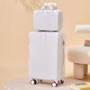 Lightweight 24-Inch Leather Suitcase: Stylish and Spacious Travel Trolley for Female Students