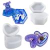 Hexagonal Heart-Shaped Silicone Mold for DIY Crystal Epoxy Resin Storage Box
