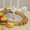 Rustic French Style Carving Frame Table Mirror Gold Mirror Tray Home Decorative Mirror Bedroom Table Makeup Mirror