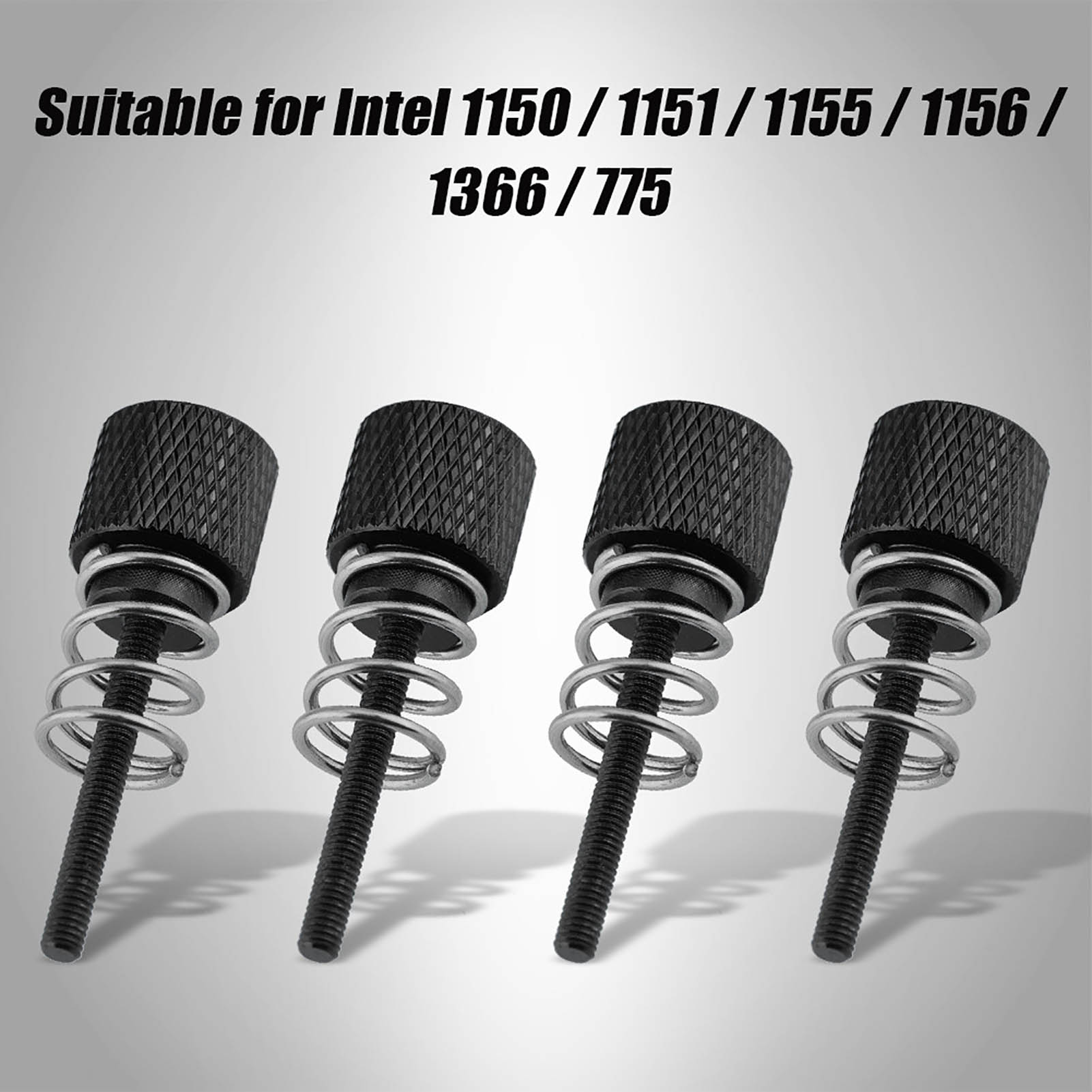 

4 шт алюминиевых установочных винта M3 для блока водяного охлаждения процессора для Intel 1150 1151 1155 черного цвета чёрный