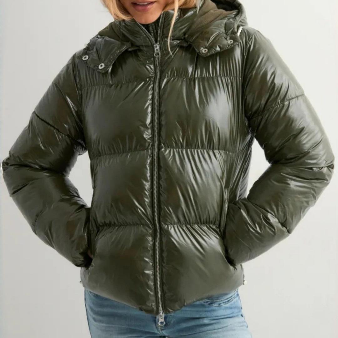 Unisex Winter Hooded Puffer Jacket Glossy