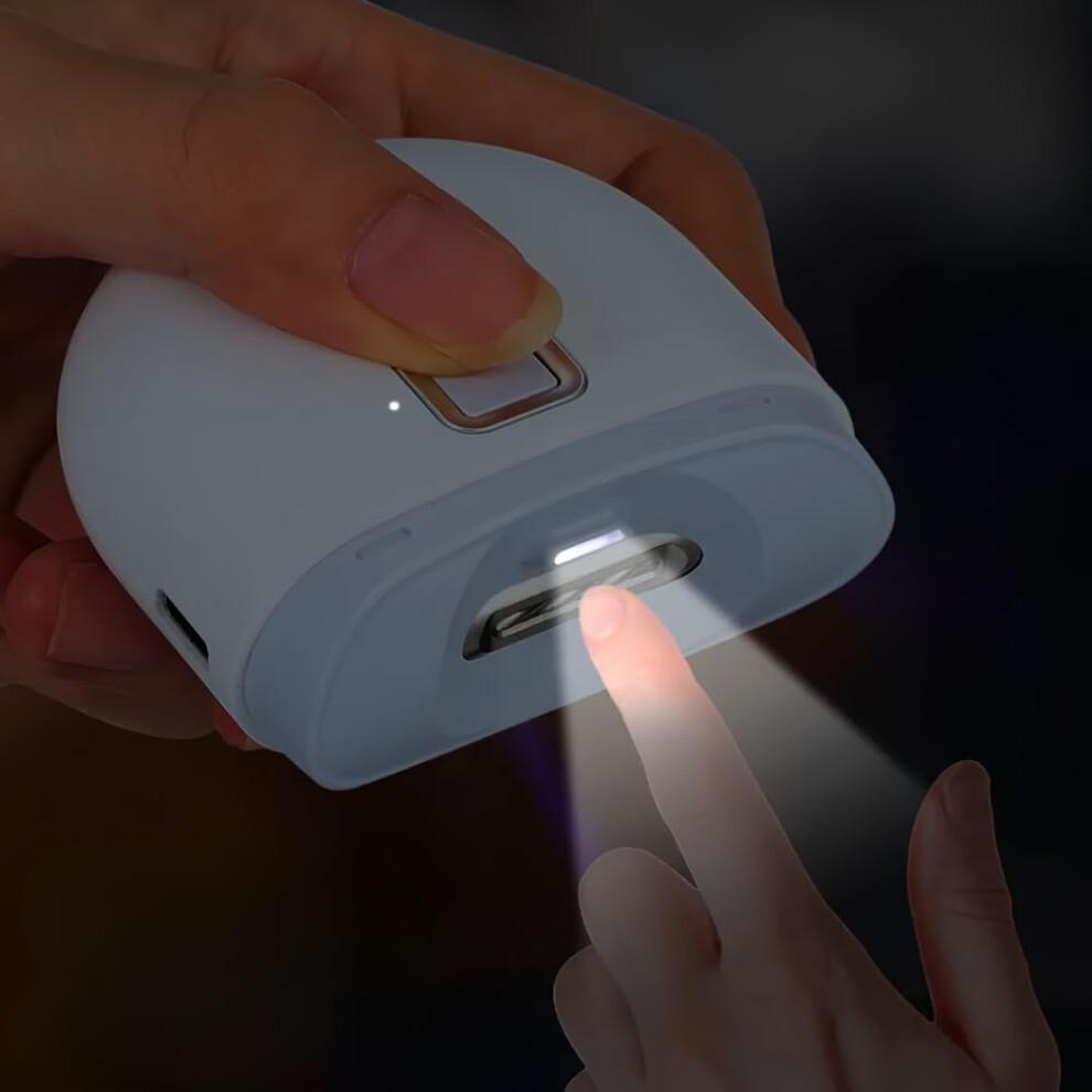 Elektrische Nagelschere USB-wiederaufladbar mit LED-Licht und Auffangbehälter für den Reisegebrauch