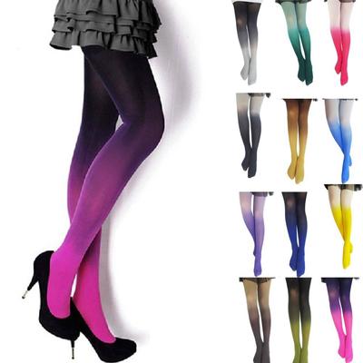 Vintage Gradual Gradient Change Tights Stockings Women Girls Pantyhose Fashion