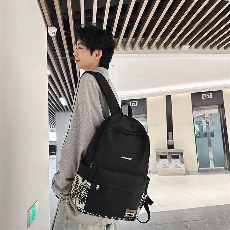 Schultasche Freizeitrucksack Damen Nylon bedruckt Studenten Schultasche Einfacher Rucksack Großhandel Mittelschüler Schultasche Rucksack Herren