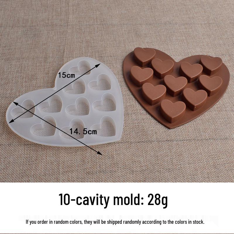 15-Cavity Heart-Shaped Silicone Mold for Chocolate, Candy, Cake, Ice Cubes, or Epoxy.