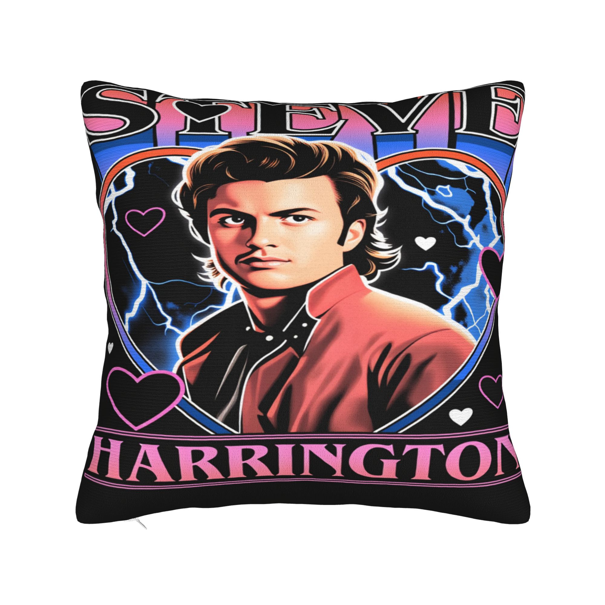 

Steve Harrington Pillow Case Print Pillow Cover Novelty Cushion Cover For Couch Sofa Bedroom 12x12Inch
