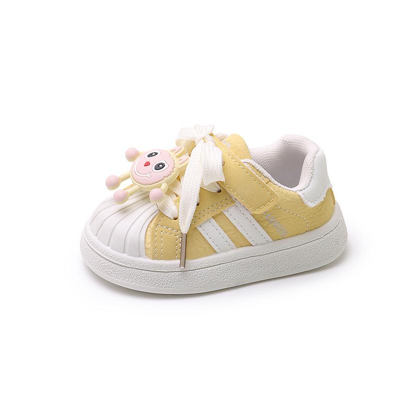 

Girls shoes spring and autumn children shell head sports shoes boys board shoes white shoes casual soft sole baby toddler shoes 20 yards inner length 13.5cm