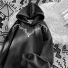 Unisex Heavyweight Fleece Hoodie With Letter Print Soft Suede-like Fabric Oversized Fit Winter Streetwear