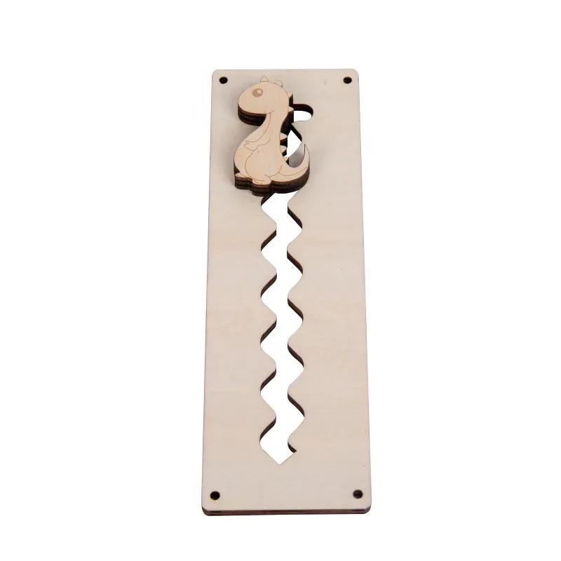 Dřevěná DIY aktivní deska pro děti Montessori odemykací západka dveří párovací puzzle Hračky pro rané vzdělávání a rozvoj dovedností pro děti