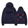 Alice in Borderland Hoodie – Unisex Black Double Sided Fleece Sweatshirt, Playing Card Suits & Japanese Kanji Drip Print, AIB Anime Streetwear