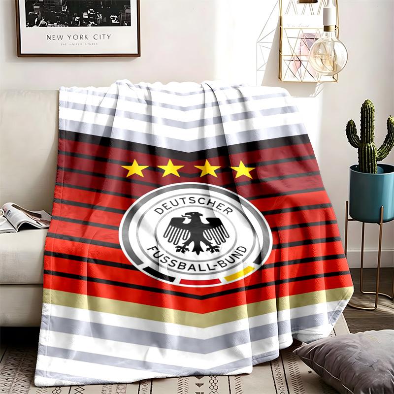 Deuschter Fussball Bund Theme Personalized Outdoor Flannel Blankets Soft And Suitable For All Seasons Perfect For Sofas Beds And Camping