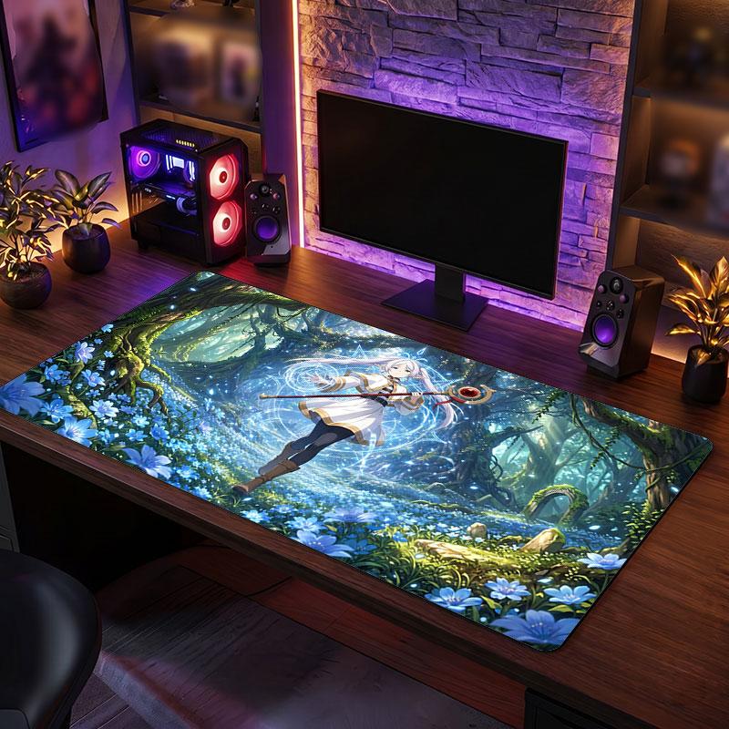 Big Mouse PadFrieren Beyond Journey's End Extended Soft Desk Mat Gaming Office Computer Table Decor Mat