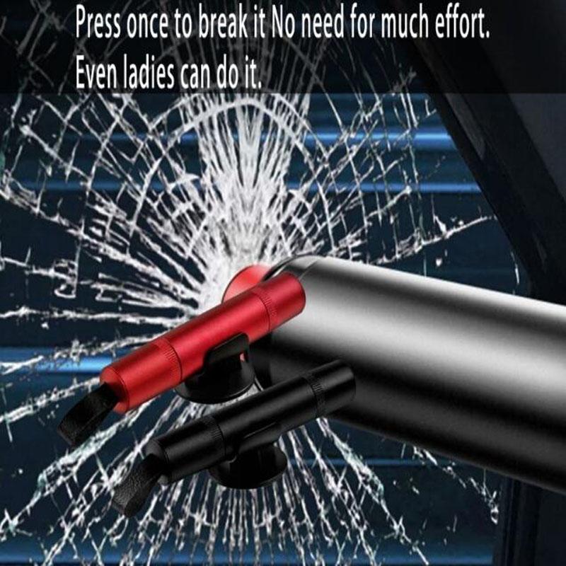 Automotive Safety Hammer For Emergencies Featuring Metal Construction Easy Grip Design Rapid Evacuation In Crisis Moment M4YD