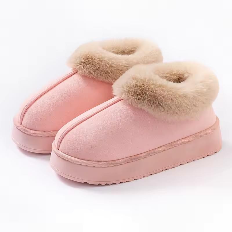 Winter Women Shoes Snow Boots Fluffy Plush Faux Fur Soft Slippers Outdoor Indoor Comfortable Warm Home Men's Shoes