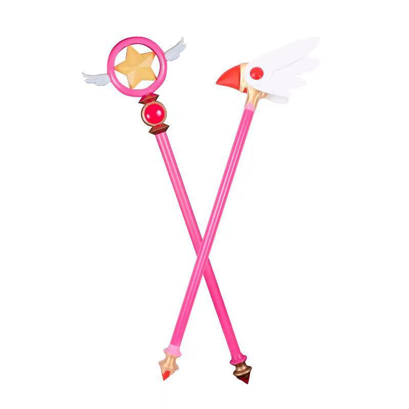 Cardcaptor Sakura Cosplay Wand: Sakura Kinomoto Star & Bird Head Telescopic Staff Figurine