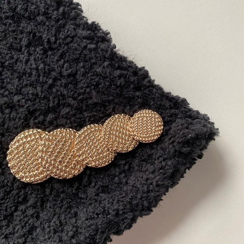 DIY Shirt Buttons Black Gold Clothing Buttons Handmade Woven Metal Buttons  Clothing Accessories