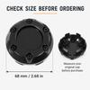 4PCS 68mm Car Wheel Center Caps Black/silver ABS Hub Caps Snap-In Wheel Rim Center Covers, Easy Installation Car Exterior Accessories