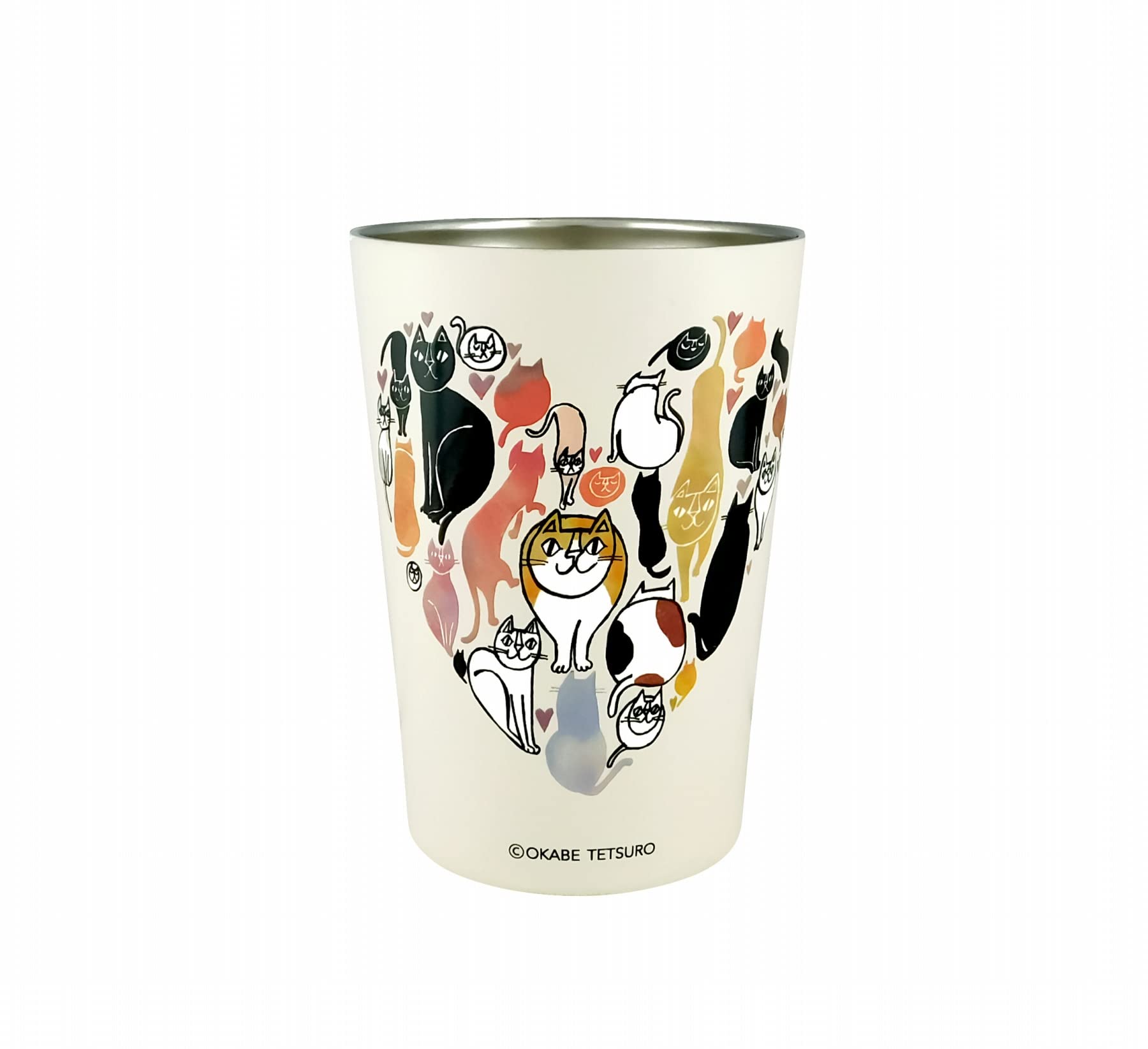 

Tetsuro Okabe 2-Way Vacuum-Sealed Tumbler, Medium [Let s Make a Heart Together] 226-016