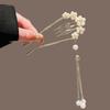 Elegant Pearl U-shaped Hairpin With Fringe Decoration For Weddings Parties Daily Wear Women Accessory