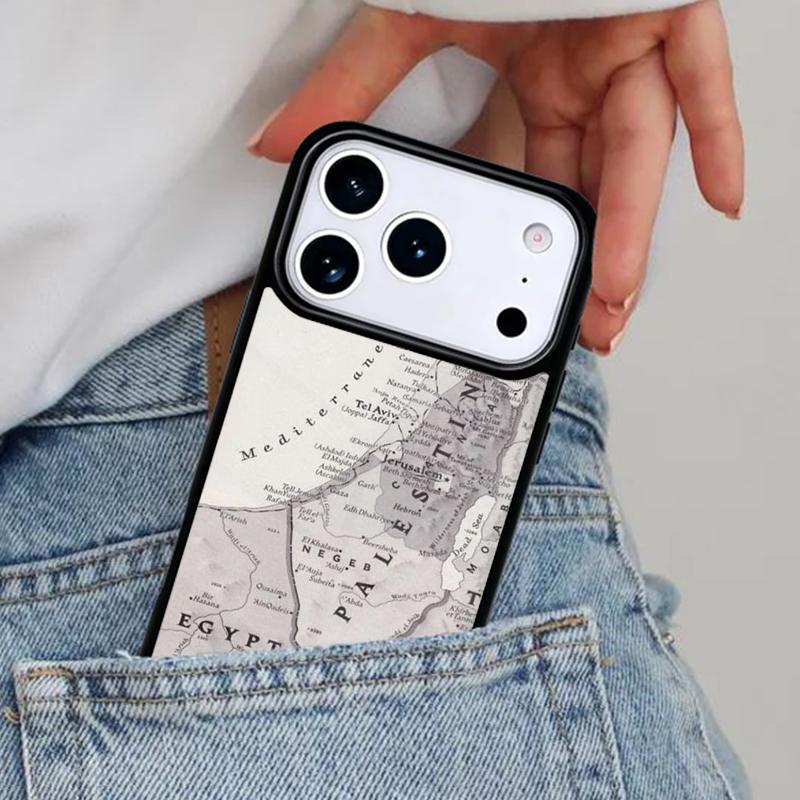 P-alestine Map Arabic Phone Case for iPhone 17ProMax 12 13 14 15 16e 17 Pro Max Plus Air Cover