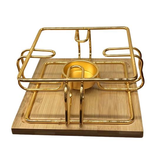 Dekoratif Mumluk Demir Çaydanlık Isıtıcı Standı Oyuk Tasarım Çaydanlık Isıtıcı Standı Tencere Kettle için Vintage Tarzı Ev Dekorasyonu