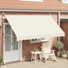 Retractable Awning Manual Operation 350 Cm Cream White