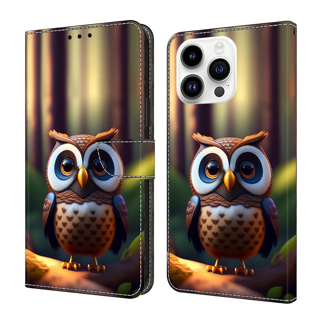 Owl Pattern Shockproof Card Slots PU Leather Wallet Phone Case for iPhone,Samsung,Huawei,Xiaomi,Moto,Oppo,Google,Nokia,LG,Oppo...