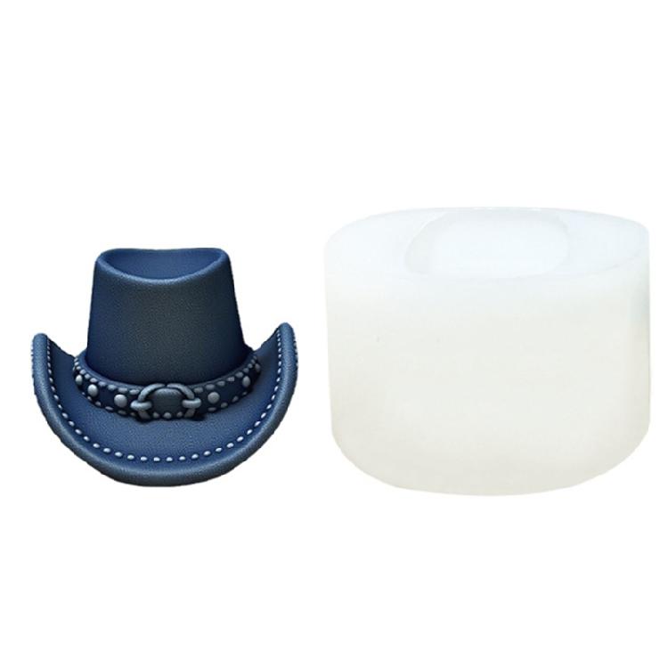 Cowboy Hat Silicone Candle Molds for Epoxy Resin Making Candle Soap Multunction Silicone Mould Temperature Resistant