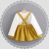 0-3 Years Old Autumn Baby Kids Toddler Girl Cute Rabbit Bandage Suit Mini Dress 