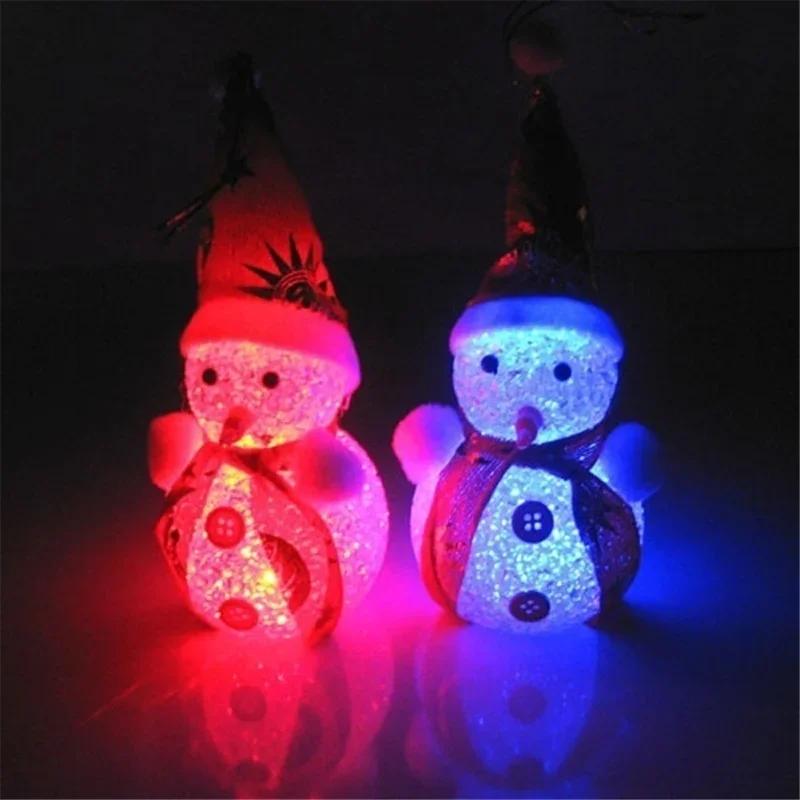 Vánoční dárek LED sněhulák Santa Claus Ornament vánoční stromeček světlo závěsné domácí dekorace