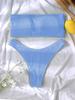 Women Swimsuit Bralette High Waist Bikini Sexy Swimsuit High Elasticity with Chest Pad Without Steel Support