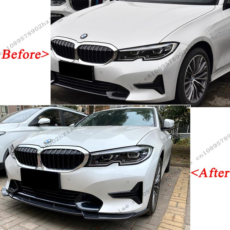 Car Bumper Lip Splitter Protective Cover For BMW 3 Series G20 G21 STANDARD 2019-2022 Maxton Style Front Spoiler Diffuser Tuning