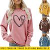 Math Heart Pattern Women's Long-Sleeve Casual Crewneck Sweatshirt for Autumn and Winter