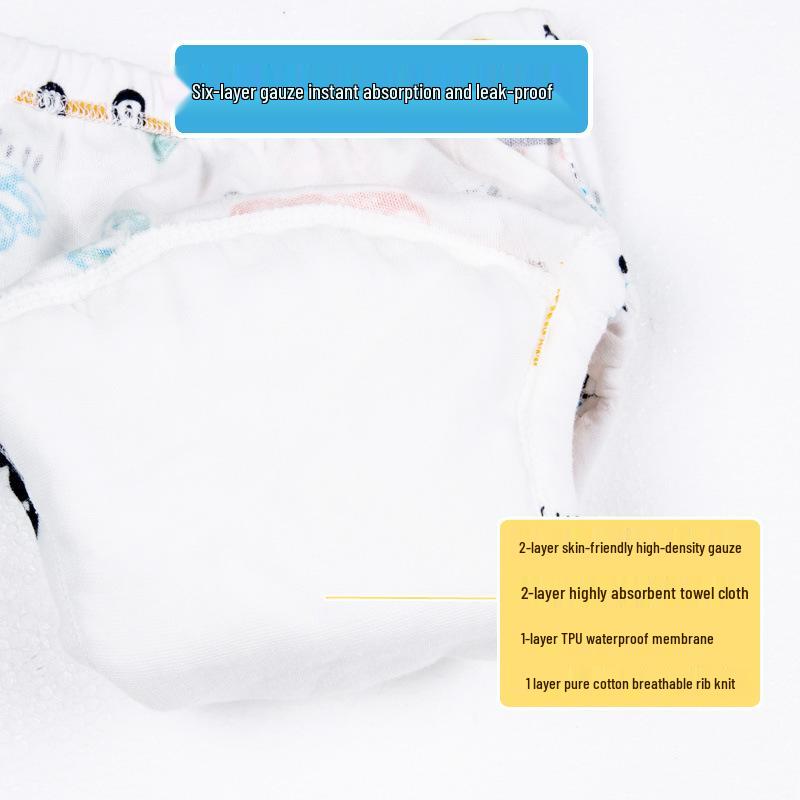 Cotton Leak-Proof Washable Baby Training Pants for Boys and Girls