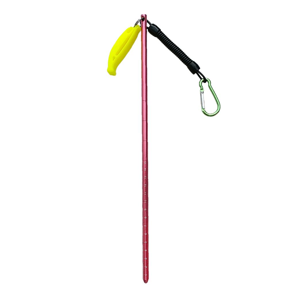 Aluminum reef stick diver pointer with spiral rope and clip for