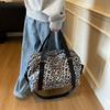 Large Capacity Women's Sports Fitness Bag Leopard Print Design Weekender Overnight Bag Portable Business Travel Bag