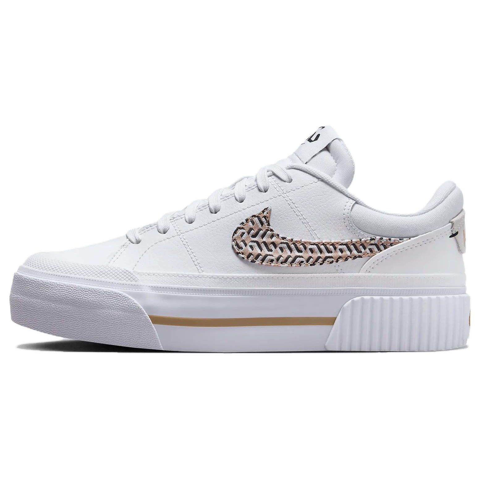 Nike Wmns Court Legacy Lift United in Victory White Black Summit White Hemp FD0558-100 EU 36.5
