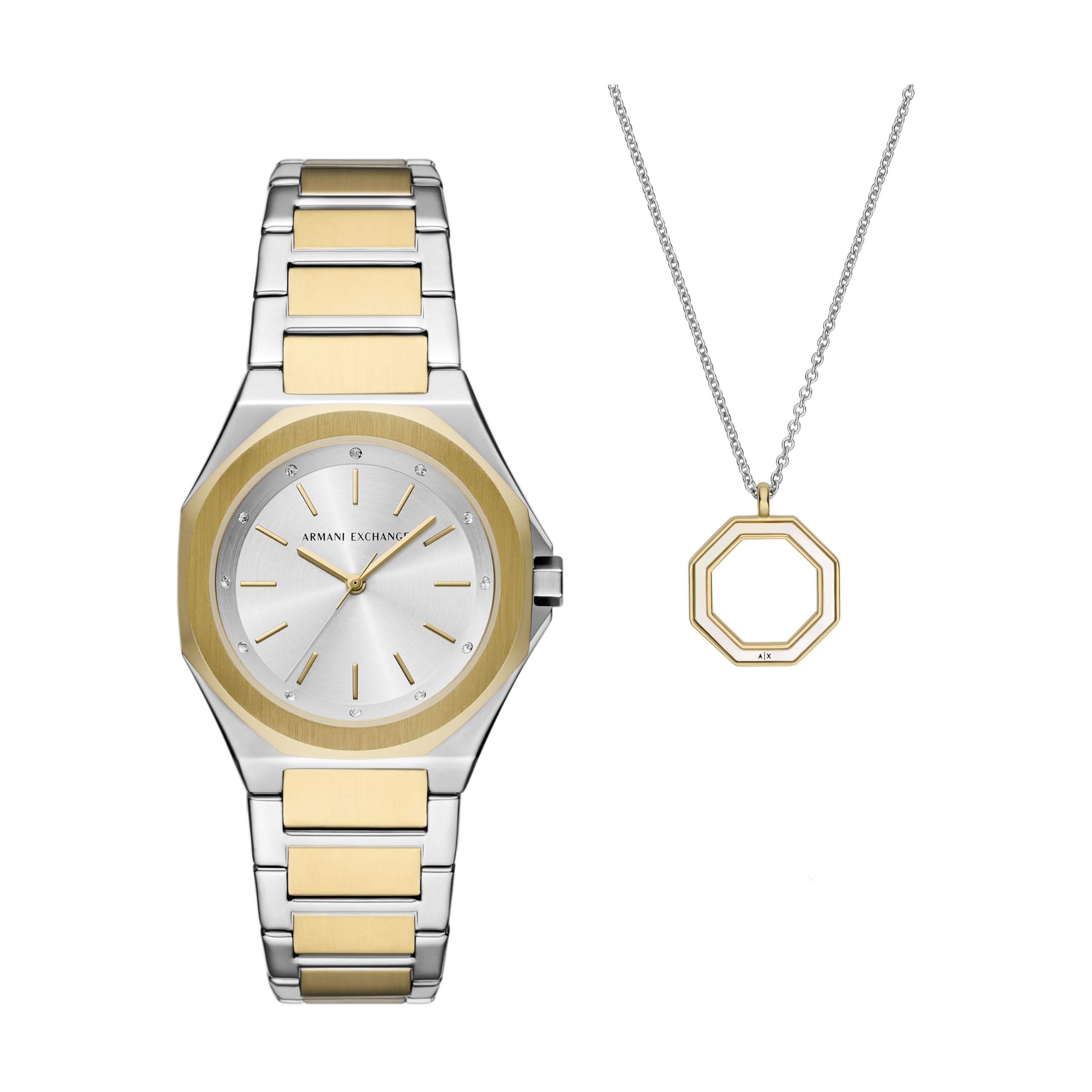 

Armani Watch NA AX7161SET Silver Gold [AX Exchange] Women s &