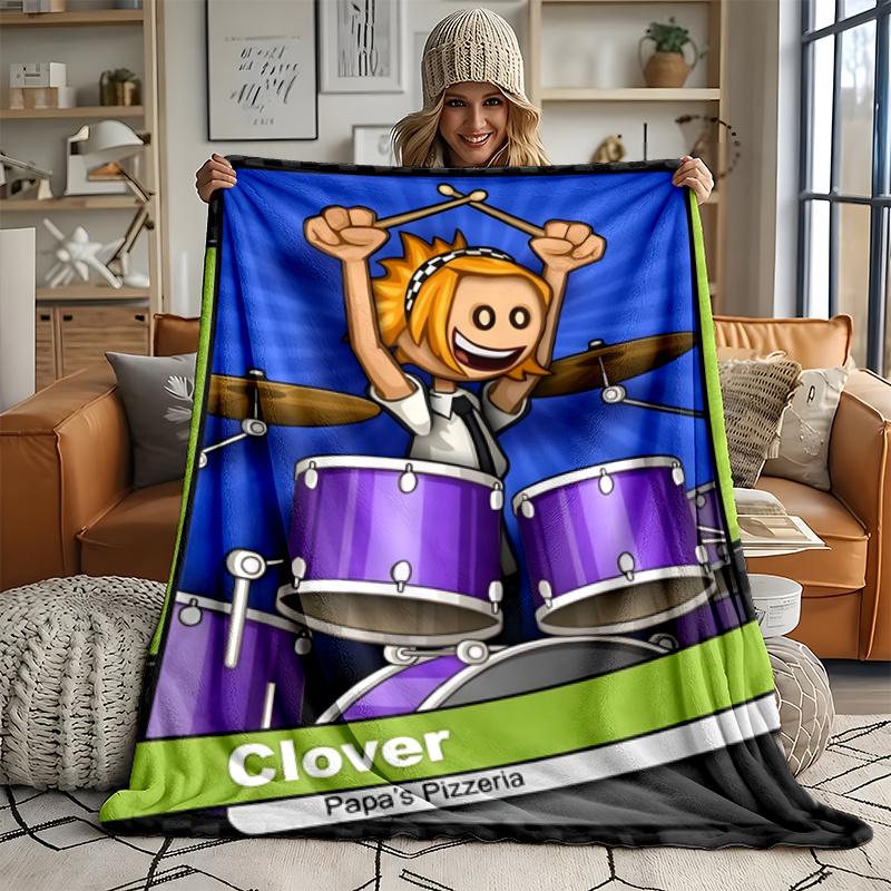 Papa Louie Ultra Soft Flannel Throw Blanket Warm Cozy Blanket for Bed Couch or outdoor best gift