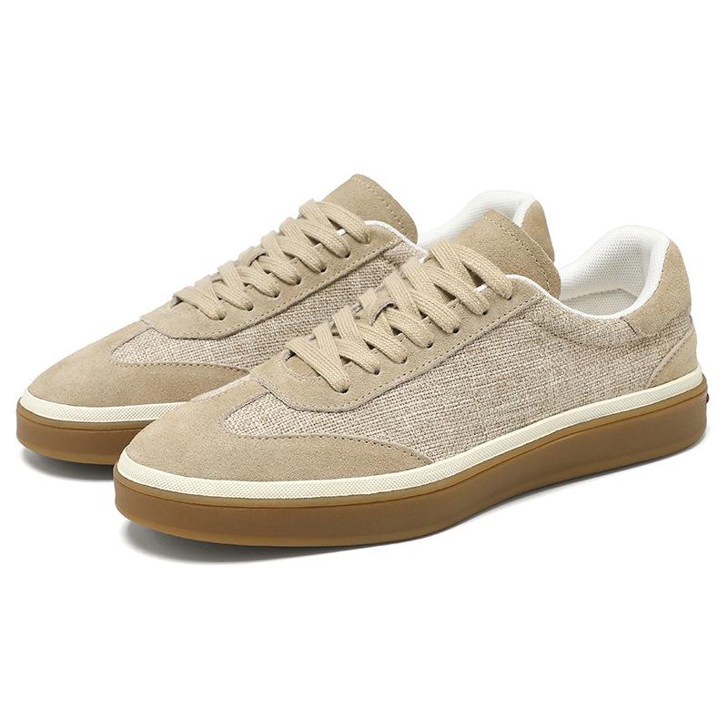 2026 Suede Cowhide Retro Men's Casual Shoes - Lightweight Linen Luxury German Trainer