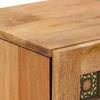 Highboard with Storage Natural Finish 40 x 33 x 110 cm Solid Mango Wood