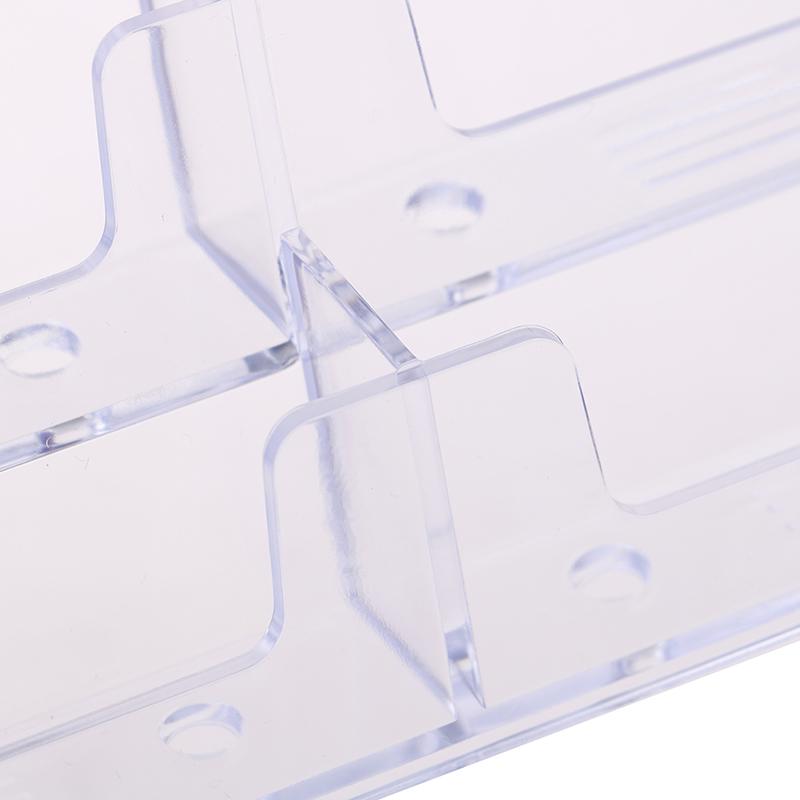 Desktop Office Business Card Holder Transparent Counter Display Stand Accessory