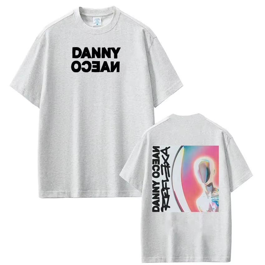 Rapper Danny Ocean Reflexa Tour 2025 Grafik T-Shirt Herren Hip Hop T-Shirt Lässig Baumwolle Kurzarm Ästhetik T-Shirts Fan Geschenke