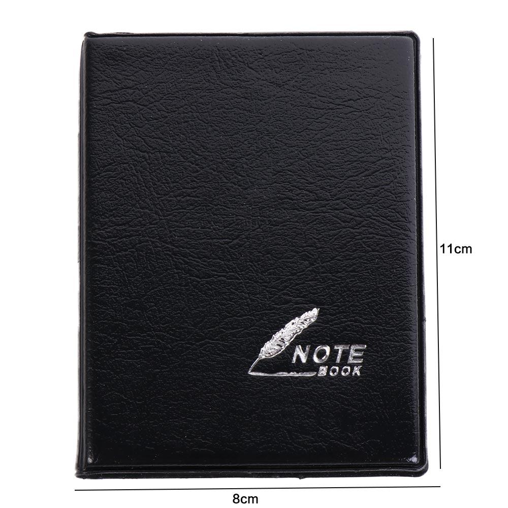 Bussiness Pocket Notepad PU Cover Leather Notebook Office Accessories Mini Notebook  Stationery
