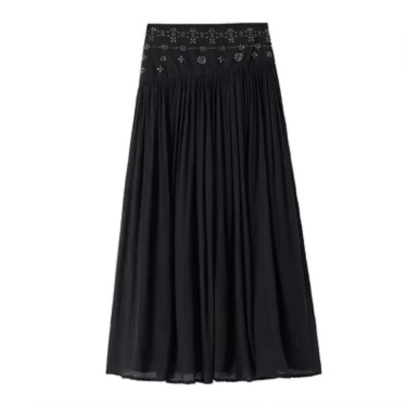 Y2k Vintage Temperament Lace Mesh Pleated Women Skirt High Waist Gothic Bow Slim Bandage A-line Long Skirts Chic Harajuku Faldas