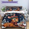 3PC Custom Name Winter Forest Friends Bedding Set Duvet Cover Closure Includes 1 Duvet Cover & 2 Pillowcases for Bedroom