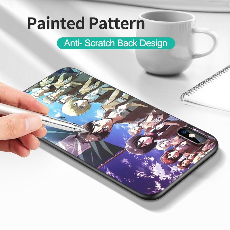 Black tpu Case For Samsung Galaxy A50 50S A30S A10 A01 A11 A21S A31 A41 A51 A71 Cover Attack on Titan