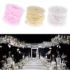 Multipurpose 10m Length White Organza Ribbon with Pearls Detail Accessory for Festival and Artistics Creation 10mm X3UC
